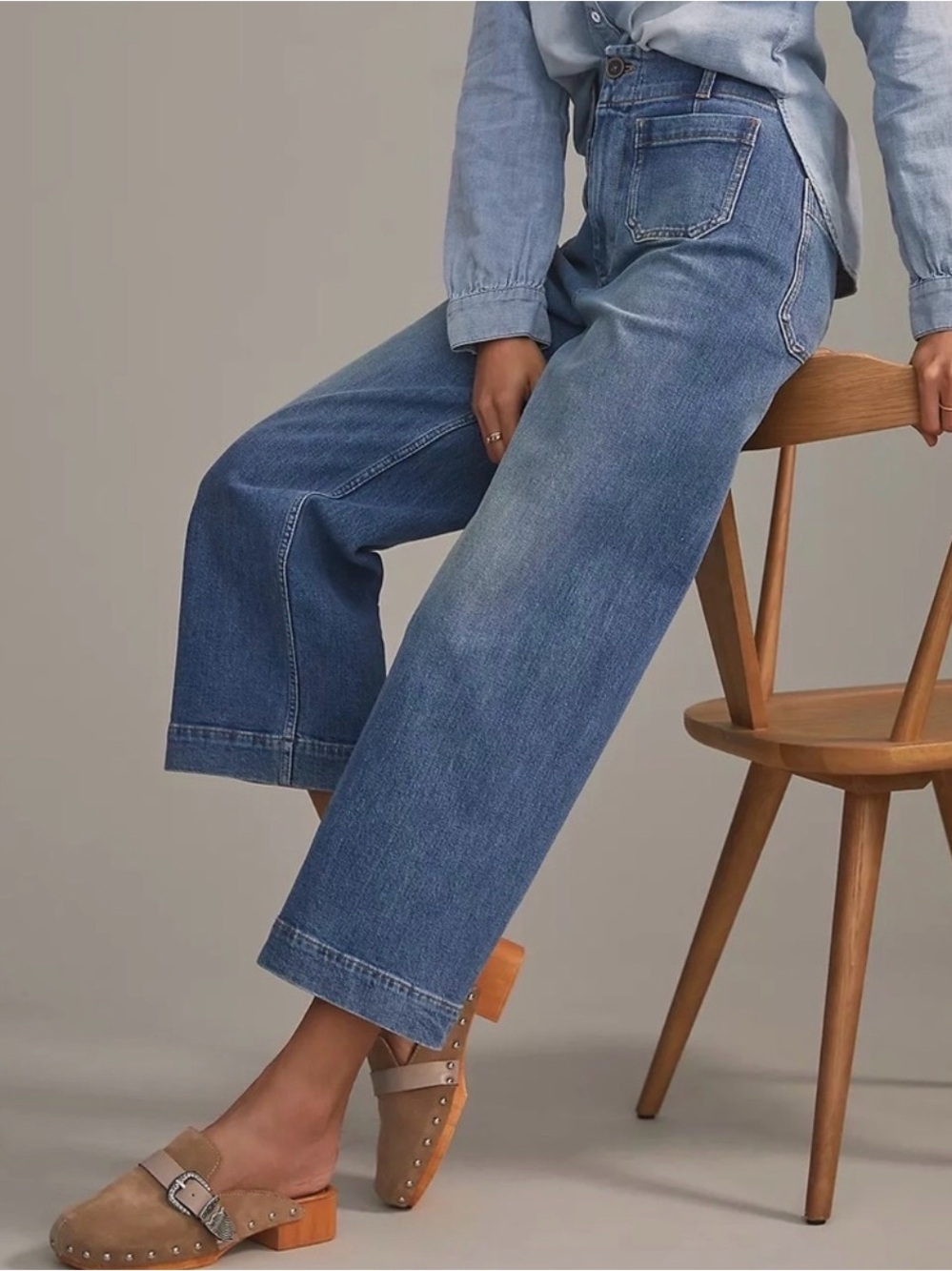 Anthropologie Pilcro The Skipper Wide-Leg Cropped Jeans Size 29